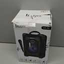 Portable Bluetooth Speaker with Microphone, Speaker with LED Lights for Kids and Adults, Subwoofer Heavy Bass with FM Radio, Supports Bluetooth/USB/TF/AUX for Party, Black