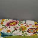 XIBLC Boho Throw Blanket for Bed, 100% Cotton Soft Rustic Quilt Fall Blanket, 90"x98" Floral Printed Farmhouse Decor Bed Blankets, All Season Rustic Reversible Bohemian Throw Quilt