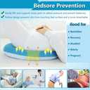 Donut Pillow for Bed Sores, Pressure Ulcer Relief, Wheelchair Seat Cushion, Butt Pillows for Sitting, After BBL & Hip Surgery, Medical Ring Cushion for Tailbone Pain, Hemorrhoid Pillow Pad, Large