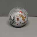 LED Glass Globe Lamps 5.9 Inch Ball Lights Christmas Supplies Cordless Table Sphere Lamp Orb Light for Bedroom Living-Room (1 Pack) (Snowman)