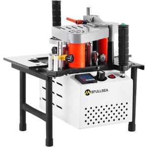 Woodworking Edge Bander Banding Machine Portable Edge Bander Curve Straight Edge Banding Machine Adjustable Speed 5-10m/min 110V