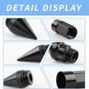 20Pcs Anti Theft Spikes Extended Tuner Wheel/Rims Lug Nut M12X1.5+Socket (Black)