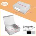 batifine Gift Boxes, 2 Pack 9.5x7x3 Inch Folding Gift Box with Lids, Magnetic Closure Lid Gift Box for Presents Birthday Wrapping Wedding Mother's Day (Silver)