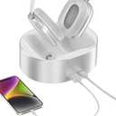 Headphone Charging Stand for AirPods Max,Magnetic Stand,Protable Desktop Headset Holder,Headset Stand, Charging Base for Headphones,Designed for AirPods Max (M3_White Sleep Mode)
