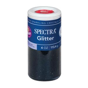Spectra Arts & Crafts Glitter, Black, 4 oz, 1 Jar