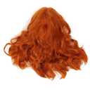 Gucagle Wig Heat Versatile Orange Curly Wig with Air Bangs for Halloween Concerts Theme Parties Weddings Dates