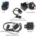 125cc Wiring Harness 110cc ATV Wiring Harness Kit for Chinese ATV Wiring Harness Compatible with GY6 Taotao Kazuma Baja 50cc 70cc 90cc 110cc 125cc 150cc ATV Go Kart Scooter Pit Bike Quad Moped