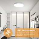 4PK Dimmable 15.8 Inch Led Ceiling Light Flush Mount, 34W, 3060LM, 3000K/3500K/4000K/5000K/6500K CCT, 0.98" Super Slim Close to Ceiling Round Flat Panel Light for Hallway,Kitchen ect, White