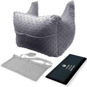 Zomaple Mastectomy Pillow - Post Surgery Pillow, Mastectomy Recovery Must Haves, Breast for After Heart Surgery, Reduction & Augmentation Patients Sleeping, Recovery Seatbelt Protection-Surgery Gift (Charcoal Grey)