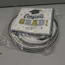 Class of 2026 Graduation Party Supplies - Serve 16 with White and Gold Graduation Decorations Disposable Paper Plates and Napkins Set, for Congrats Grad Decorations and Favors