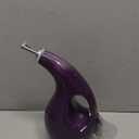 Rachael Ray Solid Glaze Ceramics EVOO Olive Oil Bottle Dispenser with Spout, One Size, Purple