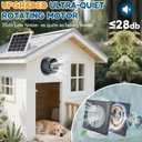 Solar Exhaust Fan with 25W Solar Panel, 6" Solar Powered Vent Fan for Chicken Coop, Greenhouse & Shed, 385 CFM Ventilation Fan with Anti-Backflow Valve, Quiet Brushless Outdoor Cooling