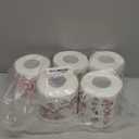 EXCEART Christmas Pattern Toilet Paper 5 Rolls Timber Pulp Holiday Napkins Xmas Bathroom Tissue Rolls Festive Santa Claus Trees Design for Home Use