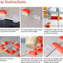 500pcs Medium Size Tile Leveling Spacer Set - Rustproof Tile Leveling System for Bathroom & Kitchen Tile Installation (Fits 1/8" Grout Lines)