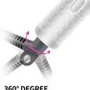 Hair Straightener and Curler 2 in 1 with Curls Bangs 1 1/4-Inch Flat Iron Curling Iron for Short Long Fine Hair Travel,Ceramic Coating,Anti-Scald,Fast Results,Smooth Styles Hair Iron,White