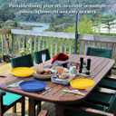 Berglander Plastic Plates Set of 12 Pieces 9", UKR Color Reusable and Sturdy Unbreakable Dinner Plates, Salad Plates, Pasta Bowls, Dishes for Home, Kid, Light Weight Easy Carry for Picnic, Camping