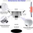 4" Smart Recessed Lighting 10 Pack, Multicolorred, Dimmable, 2700K~6500K, CRI80+, 4 Inch Color Changing Bluetooth Mesh LED Ceiling Light, RGB Canless Retrofit LED Downlight