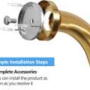 Shower Grab Bar, 2 Pack 39.4 Inch Gold Bathroom Grab Bar, 1.25" Diameter 304 Stainless Steel Anti-Slip Grab Bars for Bathtubs and Showers, Handicap Shower Grab Bar for Seniors Elderly