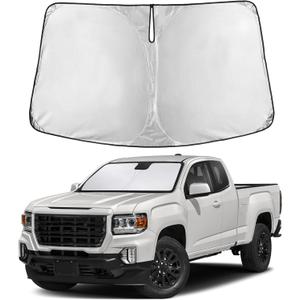 EcoNour Windshield Sunshade Compatible for GMC Canyon 2015-2020 2021 2022, Sun Visor for Front Windshield & Window Sun Shade Cover, UV Heat Blocker & Protector, Car Accessories