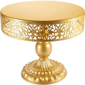 MTJYQTF Vintage Gold Cake Stand - Metal Dessert Table Display for Party, Vintage Candy Table Display for Wedding Birthday Baby Shower Housewarming Party Farewell Party CS001-T pan