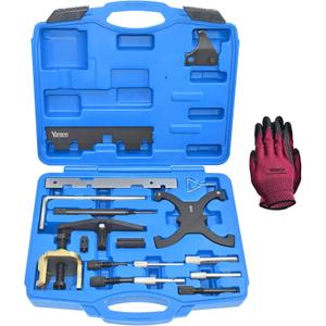 Engine Camshaft Timing Tool Kit, Flywheel Locking Tools, Ford Fiesta Focus Volvo Mazda 1.25 1.4 1.6 1.8 2.0 2.3 2.5L Di/TDCi/TDDi ECOBOOST 1.6 Ti-VCT 1.5 1.6 VVT 2.3L 2.5L, 303-1097 303-1550 303-1556