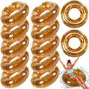 Simgoing 12 Pack Inflatable Pool Floats for Kids 24 Inch Glitter Swimming Ring with Sequined Inflatable Pool Tubes Toys for Boy Girl Summer Vacation Beach Party Favors
