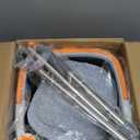 KZKR Spin Mop and Bucket Set with 2 Replaceable Microfiber Mop Pads with Self Separation Dirty and Clean Water System, Self Wringing 360 Rotating Square Mop Head for Hardwood Tile Marble Floors (Grey+orange+white)