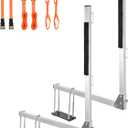 Aluminum RV Tote Tank Carrier, Foldable Rust-Proof RV Bumper Mount Tote Tank Holder with 2 Extra Premium Ratchet Straps, Fit Max 4.5" Bumper