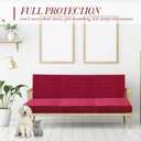 Newwiee 8Pcs Stretch Patio Cushion Covers Outdoor Cushion Covers for Patio Furniture Replacement Couch Sofa Slipcovers Jacquard Textured Soft Fabric Washable Furniture Protector(Wine Red,Elegant)