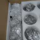 hesoge Modern Sputnik Ceiling Lights 6 Light Semi Flush Mount Ceiling Fixture with Glass Globes Chrome Chandelier for Dining Room Bedroom Living Room Kitchen Farmhouse.
