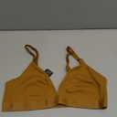 Organic Basics Women's Core Wirefree Ribbed Cotton Triangle Bralette (X-Large, Golden Clay)