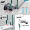 Sliding Shower Door Bottom Seal, 2 PCS 1/4" x 36" Sliding Shower Door Sweep for 1/4 Inch Glass, Frameless Glass Door Seal Strip Stop Shower Leaks and Create a Water Barrier
