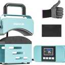 JESIMAIK Hat Press, Mini Heat Press Machine for Caps, T-Shirt & More, Curved Heating Plate and Silicone Base, Fast Heating, No Crease, LCD Digital Temperature &Timer Control - Lake Blue