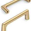 Amerdeco 5 Pack Champagne Bronze Cabinet Pulls 3 Inch(76MM) Hole Centers Kitchen Cabinet Handles Hardware Kitchen Handles for Cabinets Cupboard Handles Drawer Pulls ZH0041