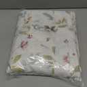 Chyhomenyc Roman Linen Blend Curtains 63 Inch Length 2 Panels Set, Light Filtering Floral Curtains Printed Drapes for Living Room Rod Pocket Textured Window Treatment, 38Wx63L Inch, 2 PCS (Multi Color)