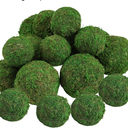 Biubee 15 Pack Decorative Faux Dried Moss Ball Handmade Sphere Moss Gift for Home Dough Bowl Vase Chinoiserie Decors Party Wedding Display