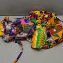 6 Pcs Satin Lined Scrub Caps Women Nurse Surgical Hat with Buttons Ponytail Working Adjustable Shower Caps Tie Back