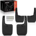 A-Premium Mud Flaps Compatible with Ford Ranger 2024 2025 Crew Cab Pickup, No Drilling Required Mud Guards with Hardware Accessories, Set of 4 Front and Rear(Not fit for Raptor Model)