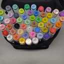 Caliart Alcohol Markers Brush Tip, 51 Colors Dual Tip Artists Coloring Markers Set Brush & Chisel, Permanent Alcohol Based Colored Sketch Pens, Art Supplies Gifts for Adults Drawing Illustration