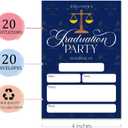 4x6 2026" Law School Graduation Party Invitation Set (20 Cards + 20 Envelopes) Legal-Themed Grad Celebration Invites.(095)