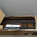 VASAGLE Coffee Bar, 31.5 Inches Baker's Rack for Kitchen with Storage, 6-Tier Kitchen Shelves with 6 Hooks, Microwave Stand, Industrial, Rustic Brown and Ink Black UKKS019B01