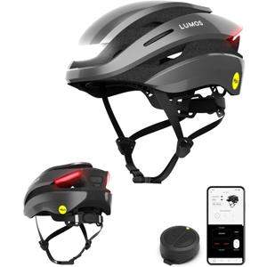 Lumos Ultra Smart Bike Helmet | Customizable Front and Back LED Lights with Turn Signals | Road Bicycle Helmets for Adults: Men, Women (XL (24"-25-1/2" / 61 to 65cm), Ash Grey with MIPS)