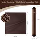 Heatless Hair Curler, Heatless Curls Overnight Set for Women, Soft Hair Curlers to Sleep in, Jumbo No Heat Hair Curlers Set with Headscarf and Hook for Long Hair (Brown, 4 Packs)