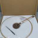 YISITEONE Large Decorative Wall Clock for Living Room,Metal & Walnut Dial Home Decor Silent Non Ticking Lightweight Clocks for Bedroom, Study, Office Decorations, 28.7''21.6'',Gold