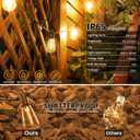 Zuske Outdoor String Lights Waterproof, 300FT Patio Lights with 146 Shatterproof ST38 Globe Bulbs(6 Spare), Connectable Dimmable LED Hanging String Lights for Outside Backyard Porch Balcony(150FT x 2)