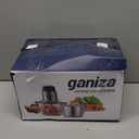 GANIZA Food Processors, Electric Food Chopper with Meat Grinder & Vegetable Chopper - 2 Bowls (8 Cup+8 Cup) with Powerful 450W Copper Motor - Includes 2 Sets of Bi-Level Blades for Fruits/Meat/Nuts (Black)