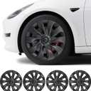 18 Inch Wheel Cover hubcaps Compatible with Tesla Model 3 Wheel Cover,fit for 2017-2023 Tesla Model 3 hubcaps,Symmetry Design Rim Covers