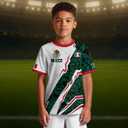 Mexico Jersey Kids for Boys & Girls, Mexico Youth Soccer Jersey Set Gift for Soccer Fans (White, S)