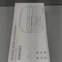 COLSUR Bluetooth Speaker Alarm Clock with Wireless Charger, FM Radio, Adjustable LED Night Light, 6 in 1 Bedroom Portable Speaker 2500mAh, Phone Stand for Bedside, Home, Office, Gift (Wood) (Beige)