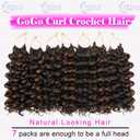 7 Packs GoGo Curl Crochet Hair 10 Inch Short Curly Crochet Hair for Women Water Wave Beach Curl Deep Twist Crochet Braids Synthetic Braiding Hair Extensions (10 Inch, P4/30)